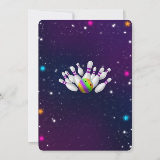 ボウリングの招待 招待状 (裏面)