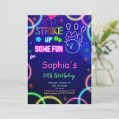 ボウリングの誕生日パーティー招待状をチェックしてみて！ 招待状 (スタンド正面)