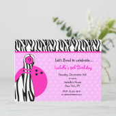 ボウリングの誕生日パーティー招待状 招待状 (スタンド正面)