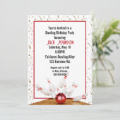 ボウリングの誕生日パーティー 招待状 (スタンド正面)