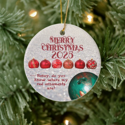 ボウリングをする人、 クリケットの投手おもしろいオーナメント セラミックオーナメント (ツリー)