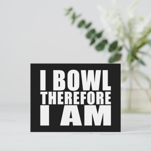 ボウリングをする人、 クリケットの投手おもしろい引用文ジョーク:私はボウルだから私は今 ポストカード (スタンド正面)