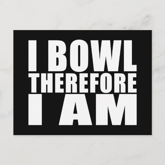 ボウリングをする人、 クリケットの投手おもしろい引用文ジョーク:私はボウルだから私は今 ポストカード (正面)