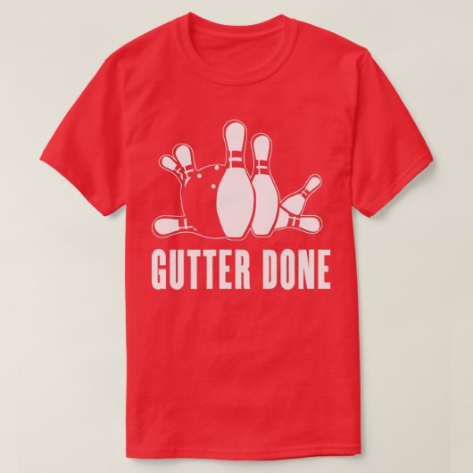 ボウリングをする人、 クリケットの投手とボーリングチームの樋 Tシャツ (デザイン正面)