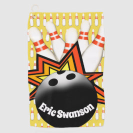 ボウリングをする人、クリケットの投手のスポーツタオル ゴルフタオル