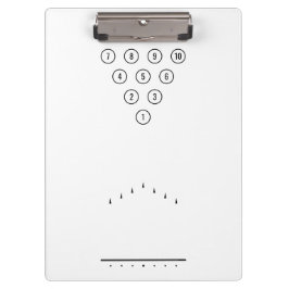 ボウリングをする人、 クリケットの投手の最高の友友ボーリングのピンとレーンチャート クリップボード