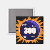 ボウリングをする人、 クリケットの投手の300パーフェクトゲーム，ボウリングボールデザイン, マグネット (正面/裏面)