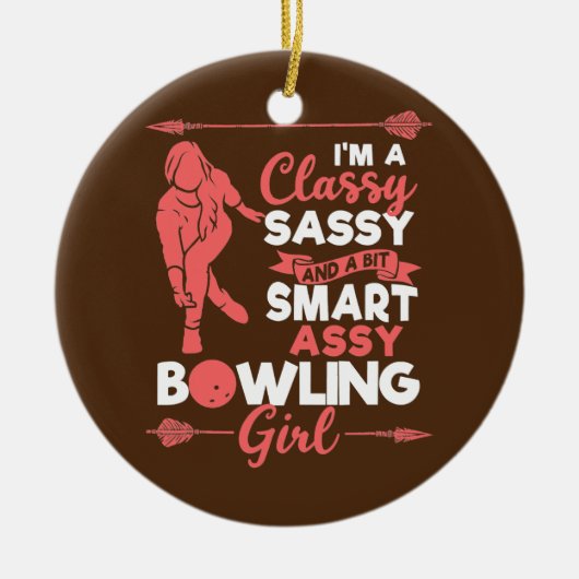 ボウリングをする人、 クリケットの投手は上品なサッシーで少しアッシー頭が切れるだ セラミックオーナメント (正面)