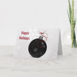 ボウリングをする人、 クリケットの投手クリスマスカード シーズンカード