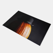 ボウリングをする人、 クリケットの投手ハットパンプキン ドアマット (アングル)