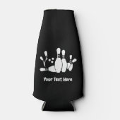 ボウリングをする人、 クリケットの投手ボーリングボールピンカスタム ボトルクーラー (正面)