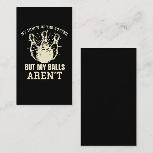 ボウリングをする人、 クリケットの投手ユーモアウィッティボーリング引用文 名刺 (正面/裏面)