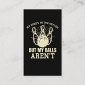 ボウリングをする人、 クリケットの投手ユーモアウィッティボーリング引用文 名刺 (正面)