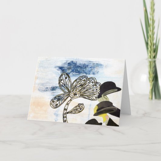 ボウリングをする人、 クリケットの投手帽子 カード (正面)