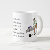 ボウリングをする人、 クリケットの投手300ゲーム ジャンボコーヒーマグカップ (正面右)