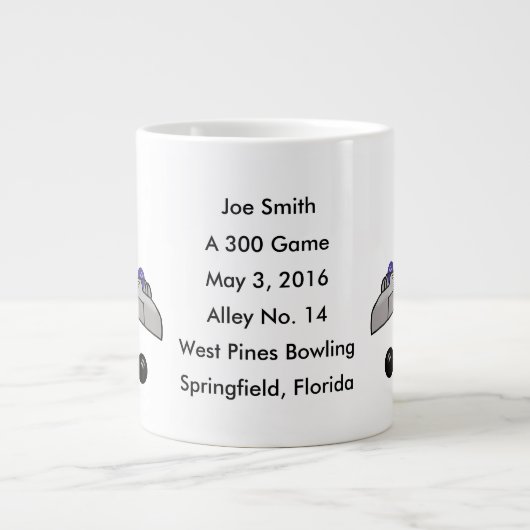 ボウリングをする人、 クリケットの投手300ゲーム ジャンボコーヒーマグカップ (正面)