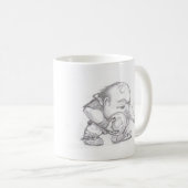 ボウリングをする人、クリケットの投手 コーヒーマグカップ (正面右)