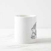 ボウリングをする人、クリケットの投手 コーヒーマグカップ (中央)