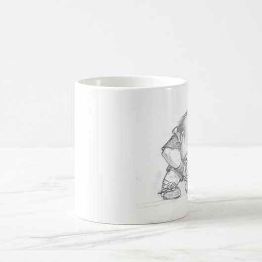 ボウリングをする人、クリケットの投手 コーヒーマグカップ (中央)