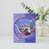 ボウリングをする人、 クリケットの投手/ボーリングメリークリスマス シーズンポストカード (スタンド正面)