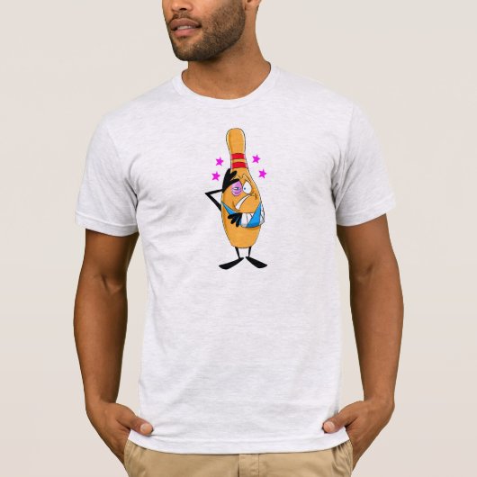 ボウリングをテーマにした Tシャツ (正面)