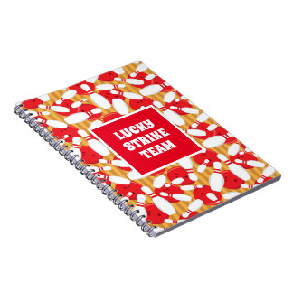 ボウリングカッコいいボール&ピンストライクリーグチーム ノートブック