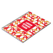 ボウリングカッコいいボール&ピンストライクリーグチーム ノートブック (左側)