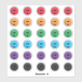 ボウリングカラフルボールのステッカーシート シール (シート)