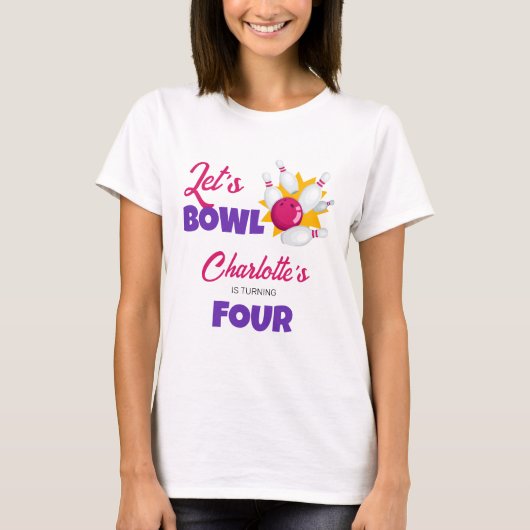 ボウリングキッズのボウリング誕生日パーティー Tシャツ (正面)