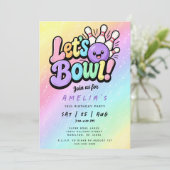 ボウリングキッズの誕生日パーティ Let's Bowl 招待状 (スタンド正面)