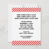 ボウリングクリスマスパーティーの招待状 招待状 (裏面)