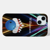 ボウリングゲーム - 名前入りボールとピン Case-Mate iPhoneケース (裏面 (横))