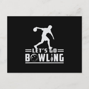 ボウリングスポーツボウラー ストライク ボウル チーム 面白いギフト ポストカード