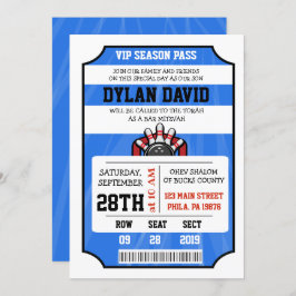 ボウリングチケット バー バツミツバ ご招待 招待状