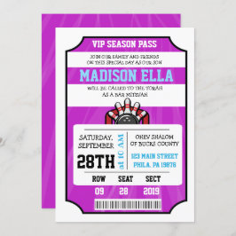 ボウリングチケット バー バ ミツバ祭 招待状