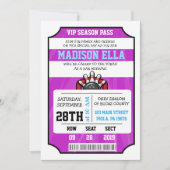 ボウリングチケット バー バ ミツバ 祈念招待状 招待状 (正面)