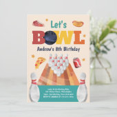 ボウリングバースデーパーティーの招待状 Let's Bowl 招待状 (スタンド正面)