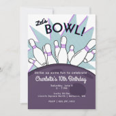 ボウリングバースデー招待状 招待状 (正面)