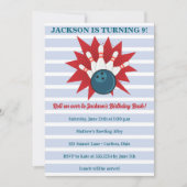 ボウリングバースデー 招待状 (正面)