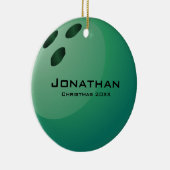 ボウリングパーソナライズされたボールオーナメント セラミックオーナメント (右)