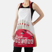 ボウリングパーソナライズされたボールレーンズピンレトロリーグ エプロン (インサイチュ)