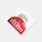 ボウリングパーソナライズされたボールレーンズピンレトロリーグ スタンダードカクテルナプキン (角)