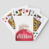 ボウリングパーソナライズされたボールレーンズピンレトロリーグ トランプ (裏面)