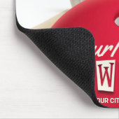 ボウリングパーソナライズされたボールレーンズピンレトロリーグ マウスパッド (コーナー)