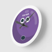 ボウリングパーソナライズされたボール ラウンド壁時計 (傾斜)