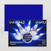 ボウリングパーティーのお誘い 招待状 (正面/裏面)