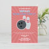 ボウリングパーティーのご招待５ 招待状 (スタンド正面)