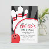 ボウリングパーティーの招待状を転がして 招待状 (スタンド正面)