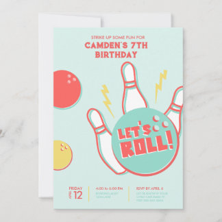 ボウリングパーティーの招待状 招待状