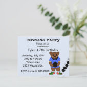 ボウリングパーティーの招待状 招待状 (スタンド正面)